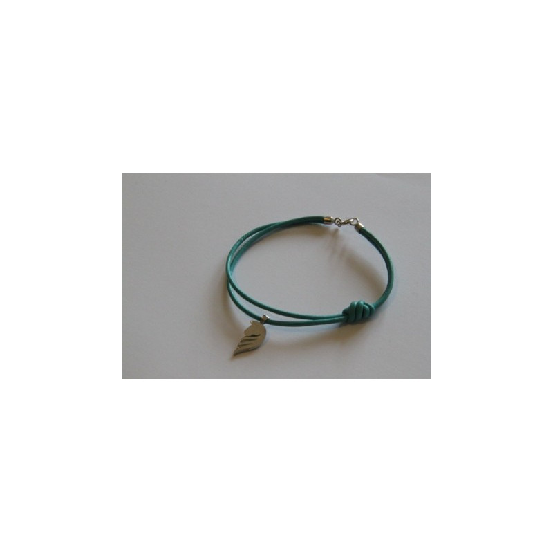 Náramek s tyrkysovou kůží a stříbrným koníkem